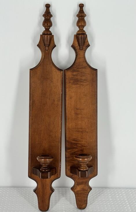 Tell City Chair Company Other - VTG Pair Tell City Chair Company Wood Wall Sconce Candle Holders Colonial